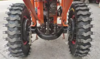 rear axle of electric motorised wheelbarrow