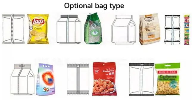 pouch packing machine bags