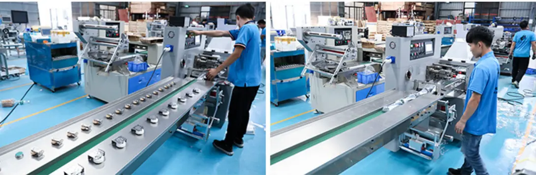 flow wrap machine packing