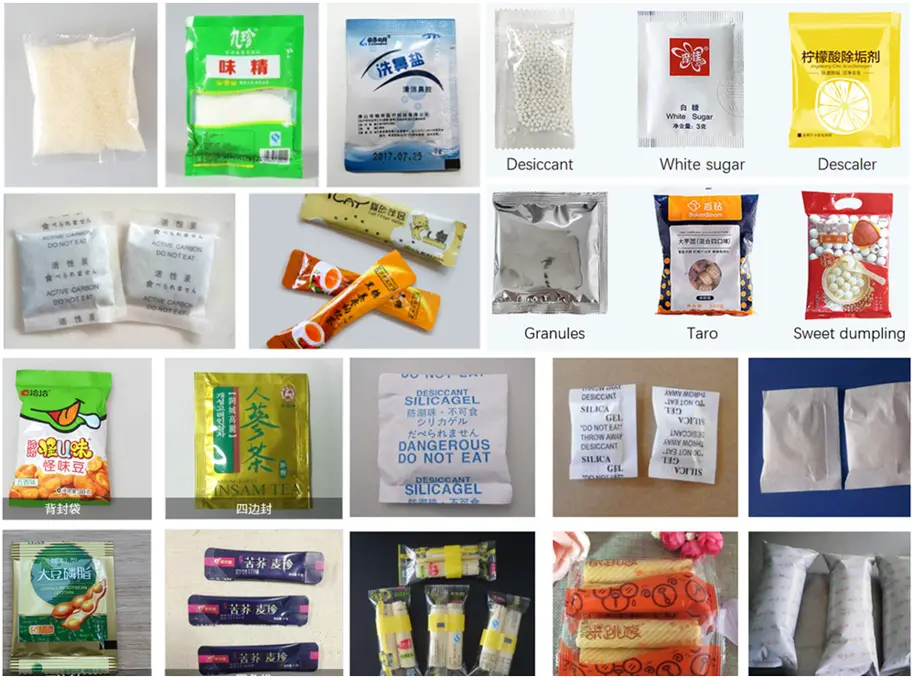 Packaging sample of sugar bean packing machine