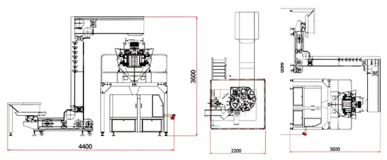 zipper pouch machine dimension